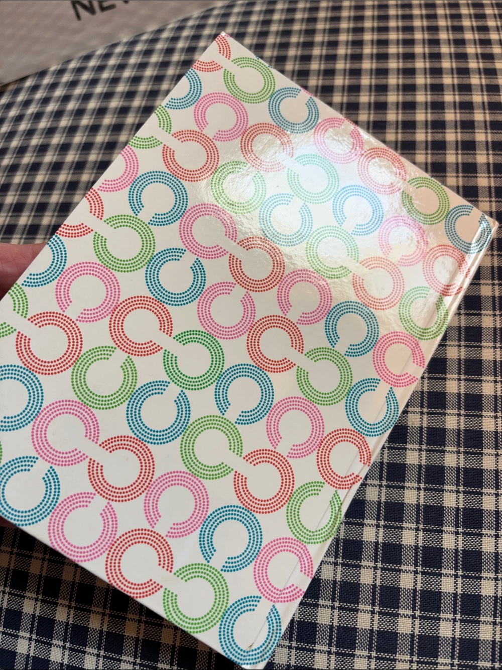 Coach Multicolor Signature Circle Journal with Pink Trim and Coach branded pen - Picture 4 of 7